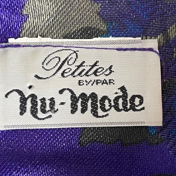 Vintage Nu-Mode Purple Floral Fitted Blazer - Picture 7 of 8